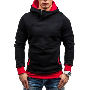 Sweats à capuche pour hommes Nouveau pull slim Sweat à capuche pour homme Sweat à capuche pour homme avec fermeture éclair diagonale Sweat à capuche pour homme - Product Image 2