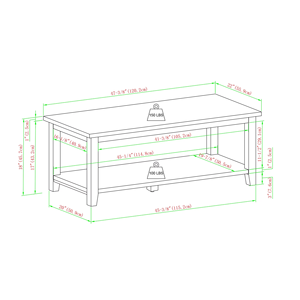 Table basse multi-niveaux en bois au design simple et élégant Styles modernes du milieu du siècle Pièce d'accent pour l'heure de cocktail et table basse d'extérieur - Product Image 4