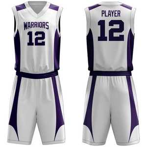 Ensemble d'uniformes de basketball personnalisables 100 % polyester, impression numérique, séchage rapide, respirant, grandes tailles, unisexe adulte, design de haute qualité - Product Image 3