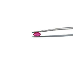 Rubis naturel du Mozambique, taille marquise, non traité, 4x8mm, diamant coussin lâche avec teinte rouge rose, traitement poli à la chaleur - Product Image 5