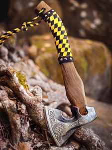 Hacha vikinga de acero al carbono de alta calidad SCL con mango de madera personalizado, nuevo diseño para uso en exteriores a la venta - Product Image 6