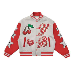 2025 fabriqués en usine hommes broderie Varsity vestes/longueur régulière laine matériel fait hommes broderie Varsity vestes - Product Image 1