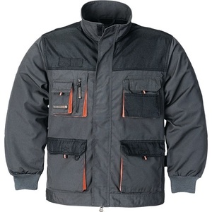 Veste pour homme gris foncé/noir/orange taille 52 avec autocollants et lumières réfléchissants promotionnels - Product Image 1