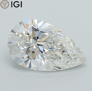 IGI Certified 3,00 Carat F Color VVS2 Claridad 12,61 MM Pear Cut Lab Grown CVD Diamond para anillo solitario - Product Image 1