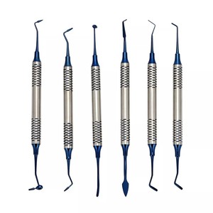 Dental Composite <b>Resin</b> Filling Spatula Set - 6Pcs Titanium Plated Tools for Precision Restoration Surgical Instruments - Product Image 3