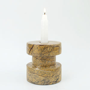High Quality Organic Marble <b>Pillar</b> <b>Candle</b> Holder for Home Wedding or Party Decor Handmade Christmas Stone <b>Candle</b> Stand - Product Image 6