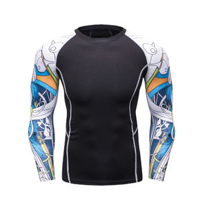 Camisas de natación de Fitness Jiu Jitsu para hombre, camisas de manga larga estampadas, de alta calidad, Bjj Rashguard, venta al por mayor con personalización - Product Image 3
