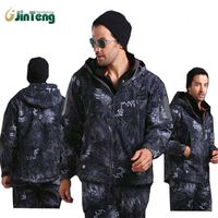 Jinteng-Tenue de sport unisexe, uniforme tactique, veste d'hiver chaude + pantalon en coton