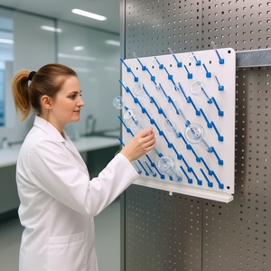 Burkle GmbH - Rejilla de Drenaje de Pared con Mango Ergonómico, Fácil de Usar, Equipo de Secado para Laboratorio - Product Image 3