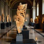 Corbeille murale en bois vintage indien, sculptée à la main, décoration architecturale, style rustique antique, intérieur de maison, assortiment, 1 conteneur - Product Image 3