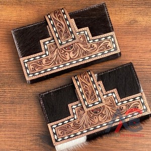 2025กระเป๋าสตางค์แบบพับสองพับหนังวัวสำหรับผู้หญิงกระเป๋าคลัทช์ใส่บัตรดีไซน์หรูหรา - Product Image 1