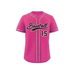Camiseta de béisbol con impresión personalizada abotonada sublimada de los mejores diseños juveniles de alta calidad para hombres - Product Image 2