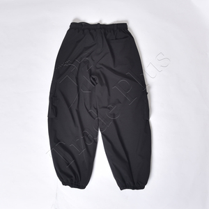Pantalon de ski unisexe noir imperméable et coupe-vent, grande taille, avec cordon de serrage à la taille et poches cargo pour les activités hivernales en plein air - Product Image 2