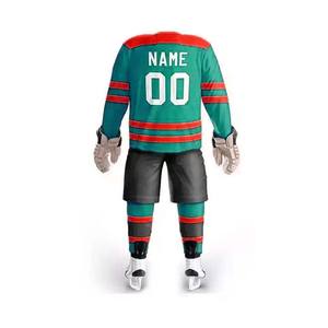 Jersey de Hockey sobre Hielo Personalizado Transpirable, 100% Poliéster, Antibacteriano, Servicio OEM, Ecológico, Impermeable, al por Mayor - Product Image 3