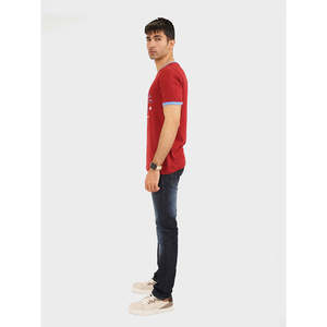 SATTAM 100% Organic Cotton Graphic Slim Fit T-Shirt Jersey Fabric Enzyme Washed Solid Pattern <b>Printed</b> T-Shirts - Product Image 2