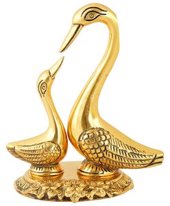 Sculpture de canard en métal antique élégante pièce maîtresse décorative pour la décoration de table de bureau à domicile article de cadeau artistique - Product Image 1