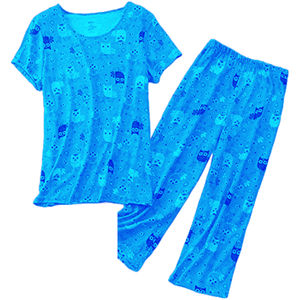 เซ็ตชุดนอนผ้าฝ้าย2ชิ้นสำหรับผู้หญิงชุดนอนสำหรับฤดูหนาวกำหนดโลโก้ได้เอง - Product Image 6