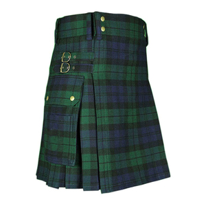 กระโปรงกิลท์ผ้าทาร์ทันหลากหลายแบบดั้งเดิม ดีไซน์ตามสั่ง คุณภาพดีเยี่ยม ผลิตจากผ้าอะคริลิกผสมขนสัตว์ สำหรับผู้ชาย - Product Image 2