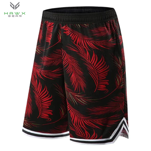 Pantalones cortos de baloncesto informales personalizados de alta calidad para hombre, pantalones cortos deportivos de lona de secado rápido transpirables, cintura elástica, sublimación de moda - Product Image 2