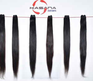 Cutícula India alineada 100% Virgen Remy Cabello indio Raw Bundle Machine Trama doble Procesamiento de ondas profundas Extensiones de cabello humano - Product Image 4