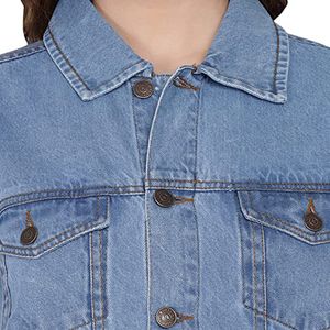 Nueva venta al por mayor de alta calidad transpirable mujeres Jeans Chaqueta de mezclilla de manga larga Casual Mujeres Jeans Chaqueta de mezclilla Servicio OEM. - Product Image 5