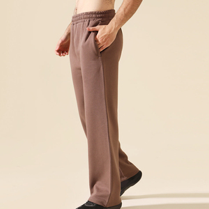 New Wholesale Men's Casual Mid Waist Loose Straight Breathable Eco-Friendly Zipper Fly Solid Color <b>Linen</b> Trousers Plus - Product Image 6