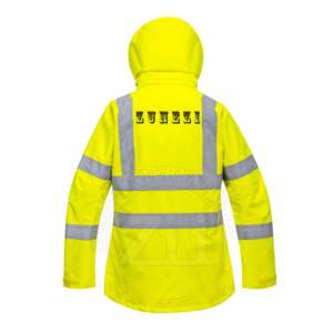 LX Waterproof ANSI Class 1 EN ISO 20471 Class 2 Cotton <b>Fleece</b> Industrial Safety <b>Jackets</b> Reflective Strips LED Flash Assault Suit - Product Image 3