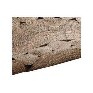 Vente chaude Conception Personnalisée Jute Organique Forme Ronde Tapis Brodé À La Main Jute Tapis Ensemble Utilisation pour Salon Et Chambre - Product Image 4