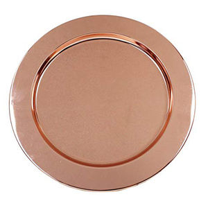 Placa de carga decorativa para mesa de comedor, cargador redondo con acabado rojo, para el hogar, Hotel - Product Image 5