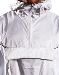 <b>Men</b> Lightweight Windbreaker Half Zip Hooded <b>Jacket</b> With Front Pocket Custom Logo Mesh Lining Available - Product Image 3