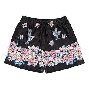 Shorts de basketball pour hommes grande taille, style rétro, imprimé floral, design vintage, respirant, séchage rapide, élastique - Product Image 5