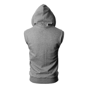 Sweat-shirt sans manches pour hommes Gym Wear Fitness Blank Sleeveless Hoodies Wholesale - Product Image 6