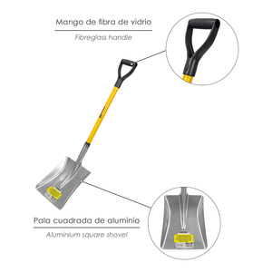 Pelle à neige en aluminium avec manche en fibre de verre et anneau - Product Image 3