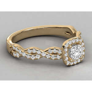 Bague solitaire en or 10 carats pour femmes, diamant cultivé en laboratoire - Product Image 3