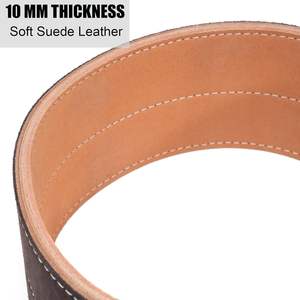 Levantamiento de pesas Palanca de cuero Cinturón profesional Entrenamiento de gimnasia Negro-Cinturón de levantamiento de pesas para hombres y mujeres Entrenamiento de levantamiento de pesas - Product Image 2