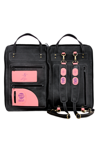 Bolsa para Baquetas SOLOBEAT con Múltiples Compartimentos, Correa para el Hombro y Bolsillo para Accesorios, Cuero Premium, 47x30cm, Hecho en ID - Product Image 3