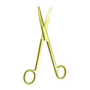 SurgiRight Manual Forman Tijeras Hoja curva Amarillo Acero inoxidable Instrumento quirúrgico para uso hospitalario - Product Image 4