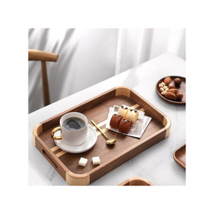 Bandeja de bambú natural al mejor precio 100%: bandeja de servicio de tamaño y forma personalizada con mano de Vietnam para el desayuno. - Product Image 1