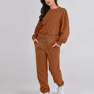 Conjunto Deportivo de Invierno para Mujer, Personalizado, Largo, de Dos Piezas, 100% Algodón Transpirable, OEM - Product Image 3
