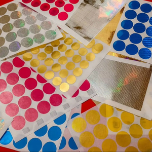 Étiquettes autocollantes holographiques multicolores transparentes Digittech P7 pour emballage, avec effet holographique de marque - Product Image 1