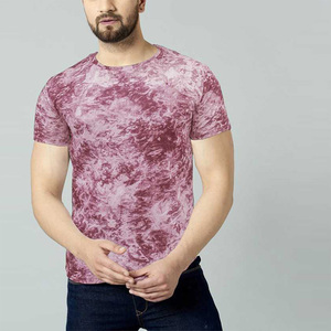 Metro-Camiseta de gimnasio para hombre, camisa de fitness de gran tamaño con logo personalizado, lisa, cuello redondo, algodón y poliéster anudado teñido, venta al por mayor - Product Image 4