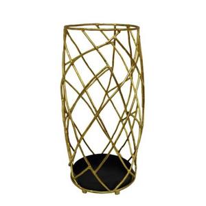 Porte-parapluie en métal élégant avec finition dorée, parfait pour les hôtels de luxe, les bureaux et les maisons modernes - Product Image 1