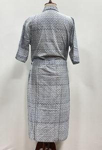 Vestidos Largos de Algodón con Estampado Floral para Mujer, Cuello en V, Cierre con Cordón, Cintura Alta, Sin Mangas, Silueta de Vestido de Gala, Casual - Product Image 6