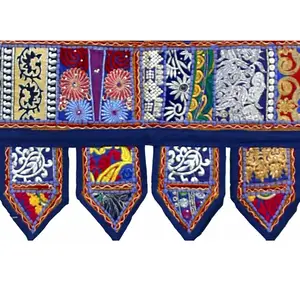 Decoratie Toran Wall Designer Modern Patchwork Decor Handwerk Valances Banjara Rajasthani Stijl Voorpoort Decor Toran