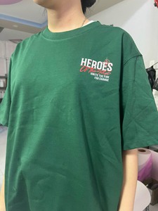 เสื้อยืดผ้าฝ้าย100% ทรงหลวมระบายอากาศได้ดีผ้า280gsm แห้งเร็วพิมพ์ลายถักดีไซน์เวียดนาม - Product Image 4