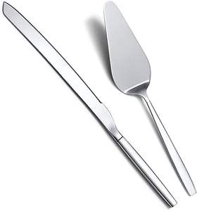 Juego de cuchillo y servidor de pastel de la mejor calidad lujoso de acero inoxidable pulido brillante, cuchillo de servidor de pastel de calidad Premium hecho a mano personalizado - Product Image 6