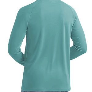 เสื้อเชิ้ตผู้ชายคุณภาพสูง แขนสั้น คอซิป 1/4  ผ้าฝ้าย 100% ไซส์ใหญ่ สวมใส่สบาย สไตล์ลำลอง ผ้าถักพิมพ์ลาย - Product Image 2