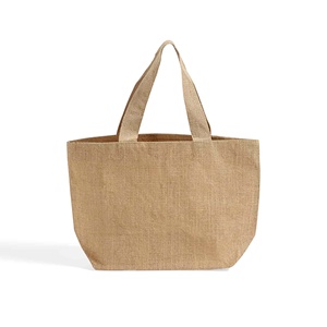 Medium Versatile Jute Tote with Solid Color Pattern - Product Image 1