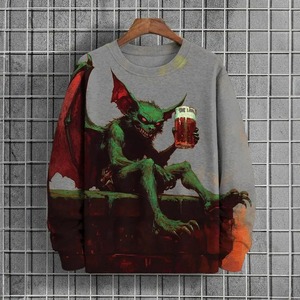 New 2025 <b>Men's</b> Sweatshirt Bat Print <b>Long</b> Sleeve <b>T</b>-<b>Shirt</b> Autumn Fashion <b>Men</b> Oversized Sweatshirts for <b>Men</b> Hoodie Pullover - Product Image 6