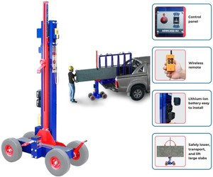 Carro de Aluminio con Cuatro Ruedas AUSAVINA EZ-PRO AEWC450-M2, Color Azul Oscuro, Ajustable y Móvil, con Garantía de 1 Año para Transportar Piedras - Product Image 1